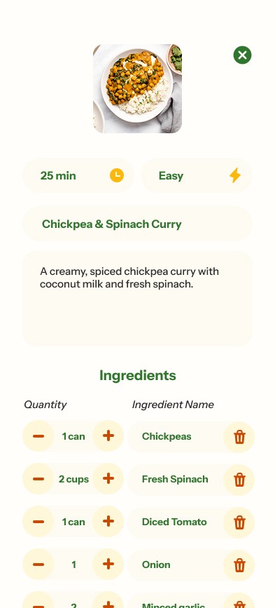 High fidelity app design for Dishable chats page